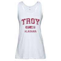 Troy Alabama Al Vintage Athletic Sports Design Ladies Essential Flowy Tank