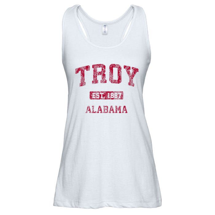 Troy Alabama Al Vintage Athletic Sports Design Ladies Essential Flowy Tank