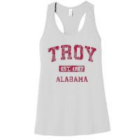 Troy Alabama Al Vintage Athletic Sports Design Women's Racerback Tank