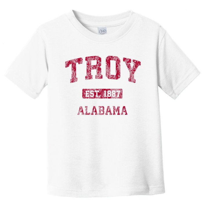 Troy Alabama Al Vintage Athletic Sports Design Toddler T-Shirt