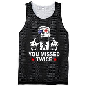 Trump Assassination Attempt Trump 2024 You Missed Twice Mesh Reversible Basketball Jersey Tank