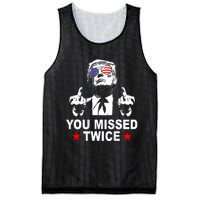 Trump Assassination Attempt Trump 2024 You Missed Twice Mesh Reversible Basketball Jersey Tank