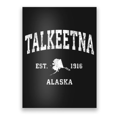 Talkeetna Alaska Ak Vintage Athletic Sports Poster