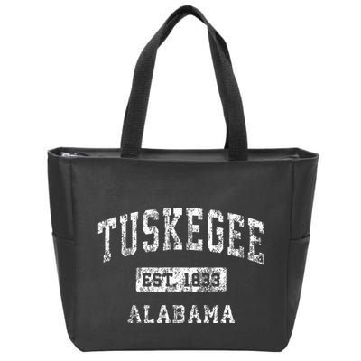 Tuskegee Alabama Al Vintage Established Sports Design Zip Tote Bag