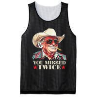 Trump Assassination Attempt Trump 2024 You Missed Twice Gift Mesh Reversible Basketball Jersey Tank