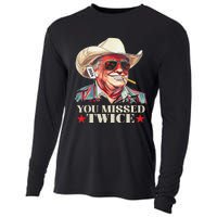 Trump Assassination Attempt Trump 2024 You Missed Twice Gift Cooling Performance Long Sleeve Crew