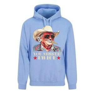 Trump Assassination Attempt Trump 2024 You Missed Twice Gift Unisex Surf Hoodie