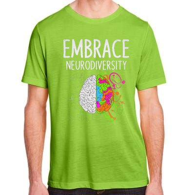 Teacher April Autism Awareness Embrace Neurodiversity Brain Adult ChromaSoft Performance T-Shirt