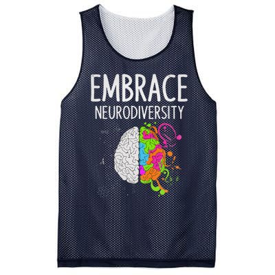 Teacher April Autism Awareness Embrace Neurodiversity Brain Mesh Reversible Basketball Jersey Tank