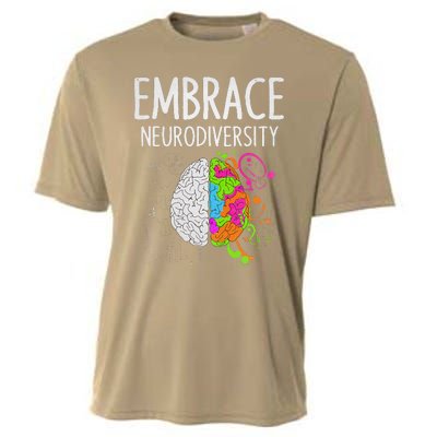 Teacher April Autism Awareness Embrace Neurodiversity Brain Cooling Performance Crew T-Shirt