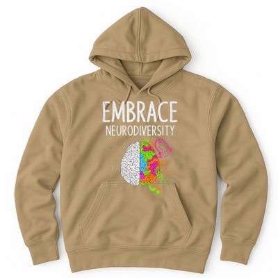 Teacher April Autism Awareness Embrace Neurodiversity Brain Hoodie