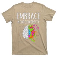 Teacher April Autism Awareness Embrace Neurodiversity Brain T-Shirt