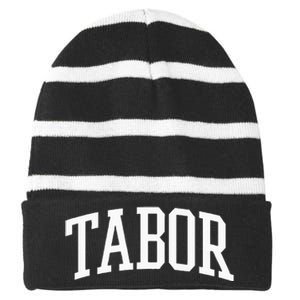 Tabor Athletic Arch College University @ Alumni Striped Beanie with Solid Band