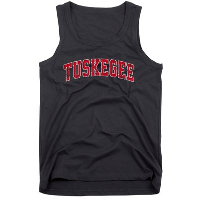 Tuskegee Alabama Al Vintage Sports Design Red Design Tank Top