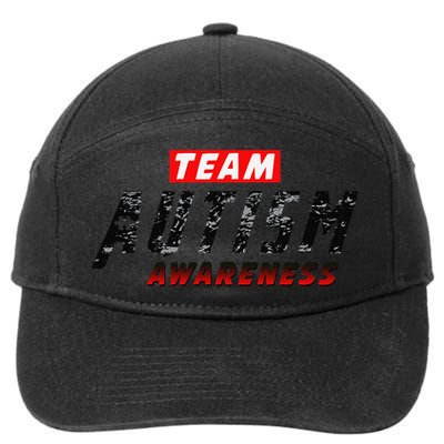 Team Autism Awareness Superhero 7-Panel Snapback Hat