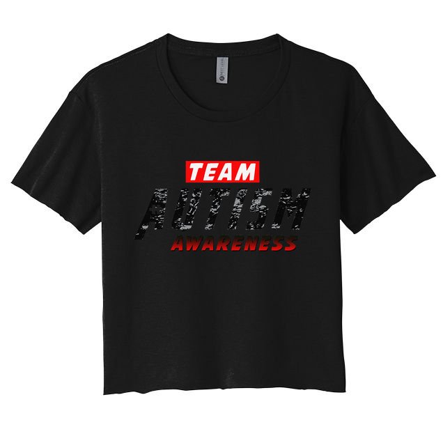Team Autism Awareness Superhero Crop Top