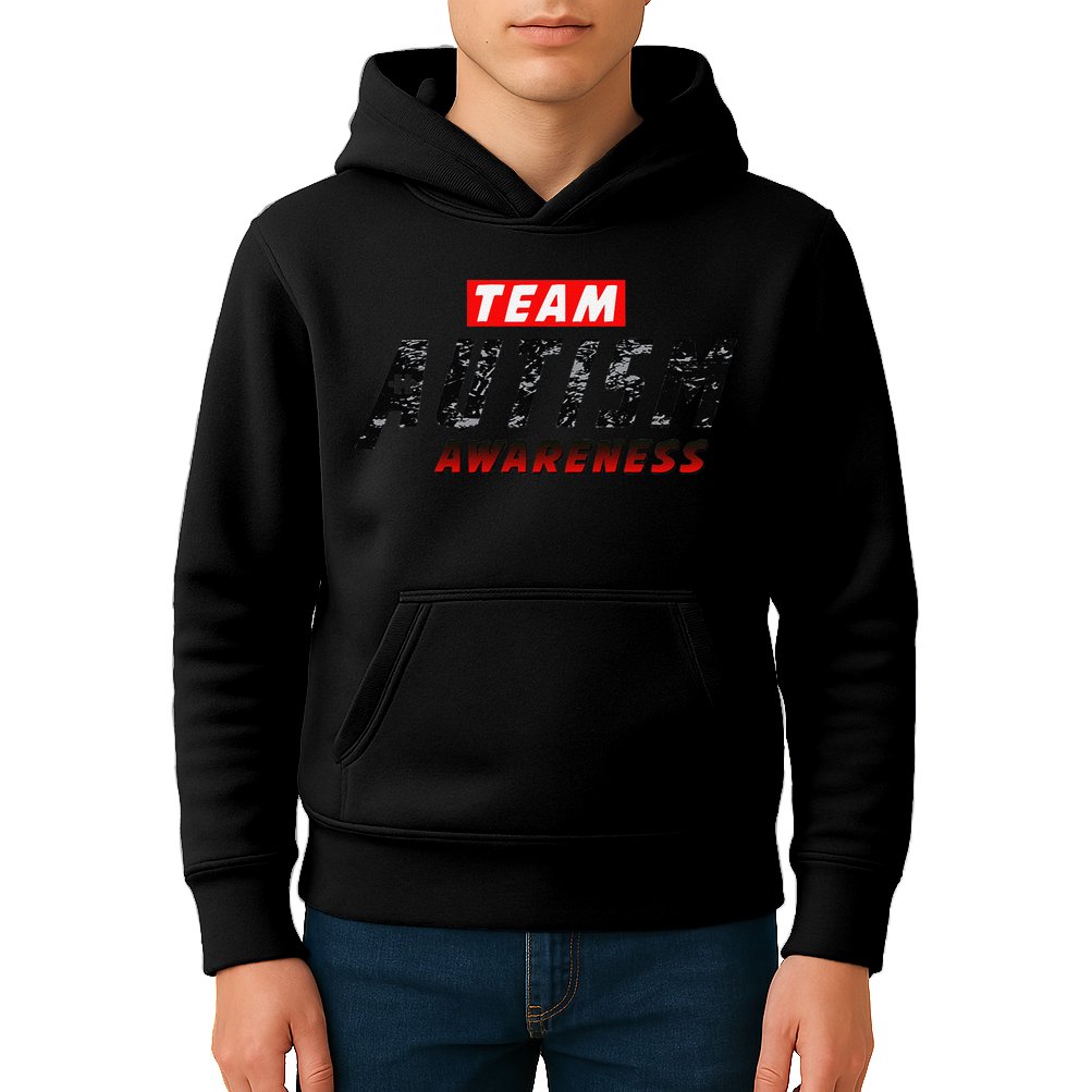 Team Autism Awareness Superhero Kids Hoodie