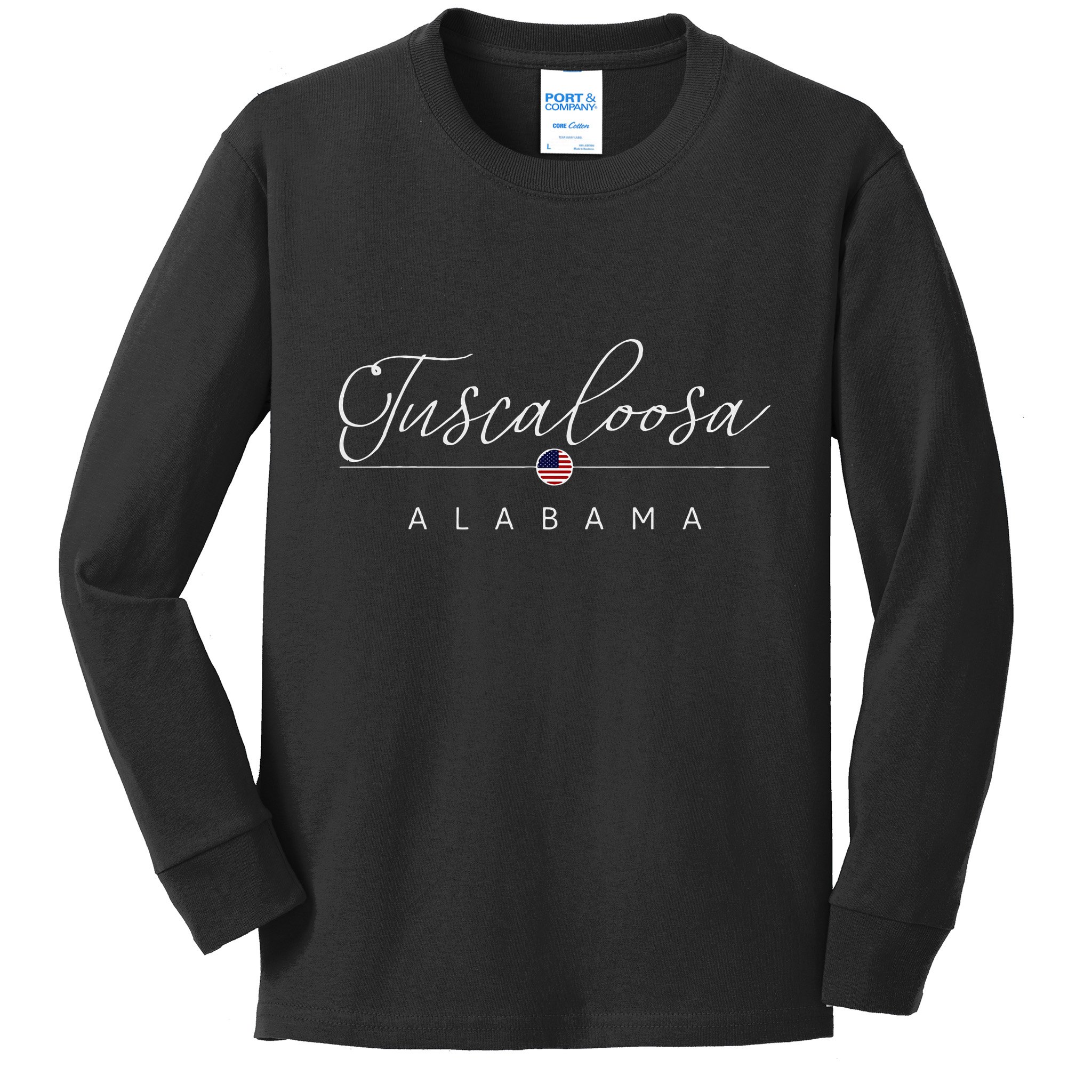 Tuscaloosa Alabama Al On Tuscaloosa Kids Long Sleeve Shirt