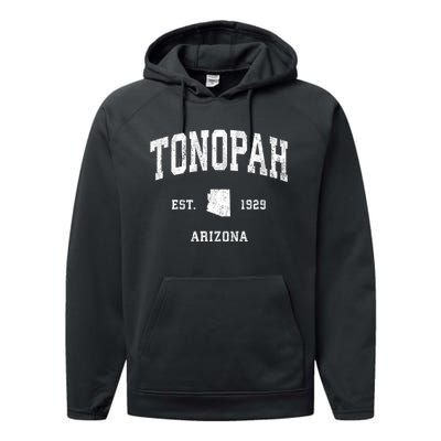 Tonopah Arizona Az Vintage Athletic Performance Fleece Hoodie