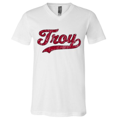 Troy Alabama Al Vintage Athletic V-Neck T-Shirt