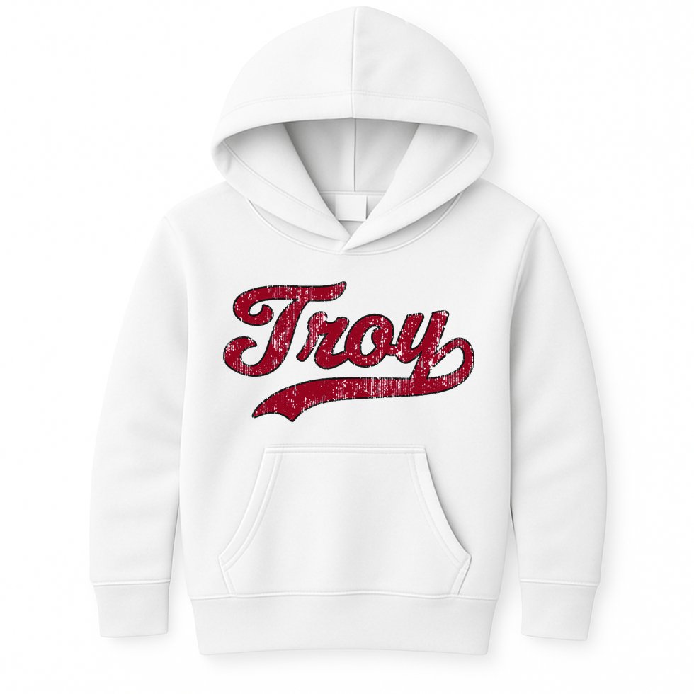 Troy Alabama Al Vintage Athletic Kids Hoodie
