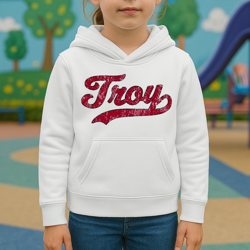 Troy Alabama Al Vintage Athletic Kids Hoodie