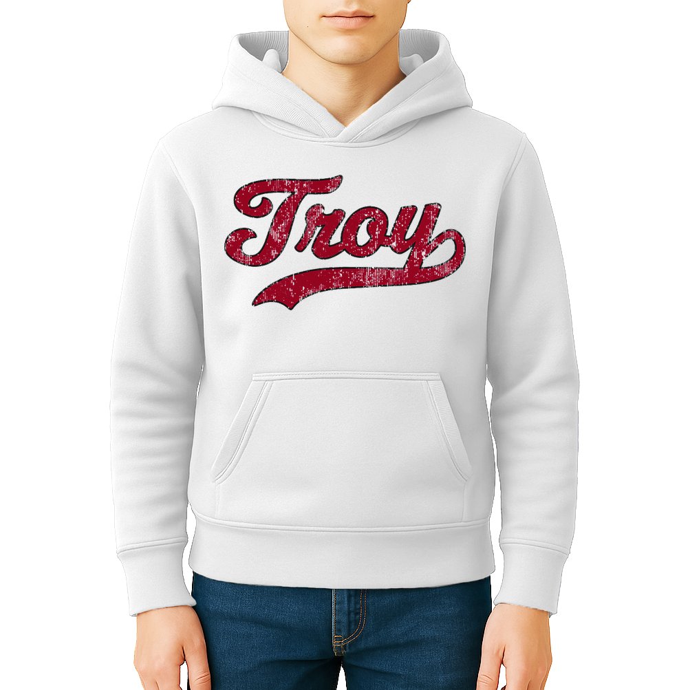 Troy Alabama Al Vintage Athletic Kids Hoodie