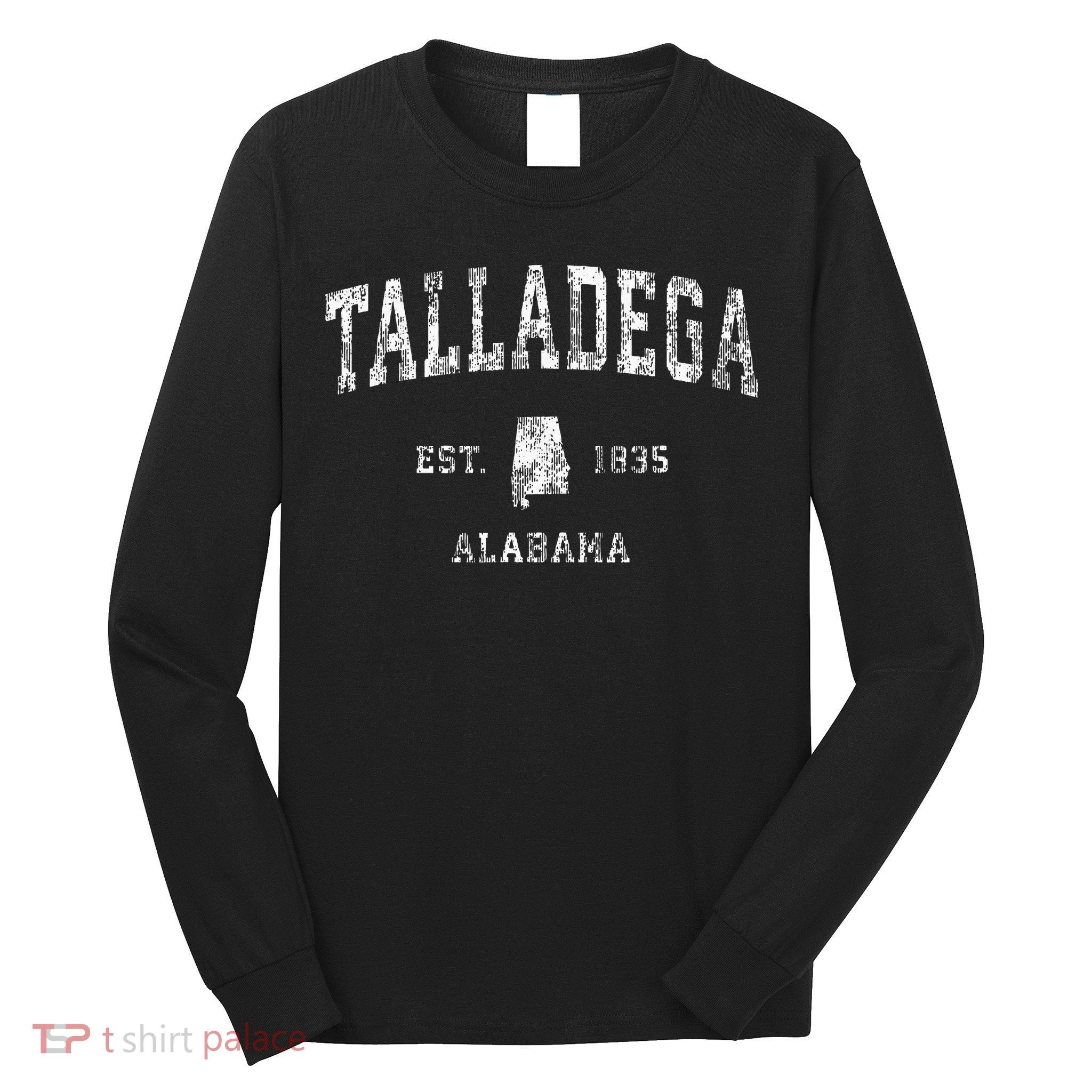 Talladega Alabama Al Vintage Athletic Sports Design Long Sleeve Shirt