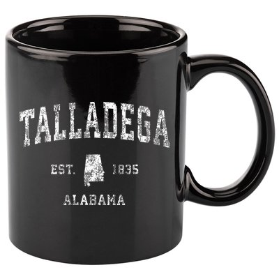 Talladega Alabama Al Vintage Athletic Sports Design 11oz C Handle Ceramic Mug