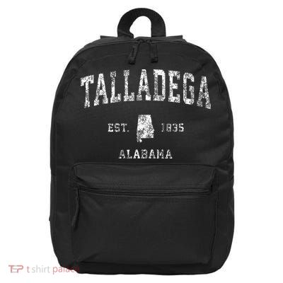 Talladega Alabama Al Vintage Athletic Sports Design 16 in Basic Backpack