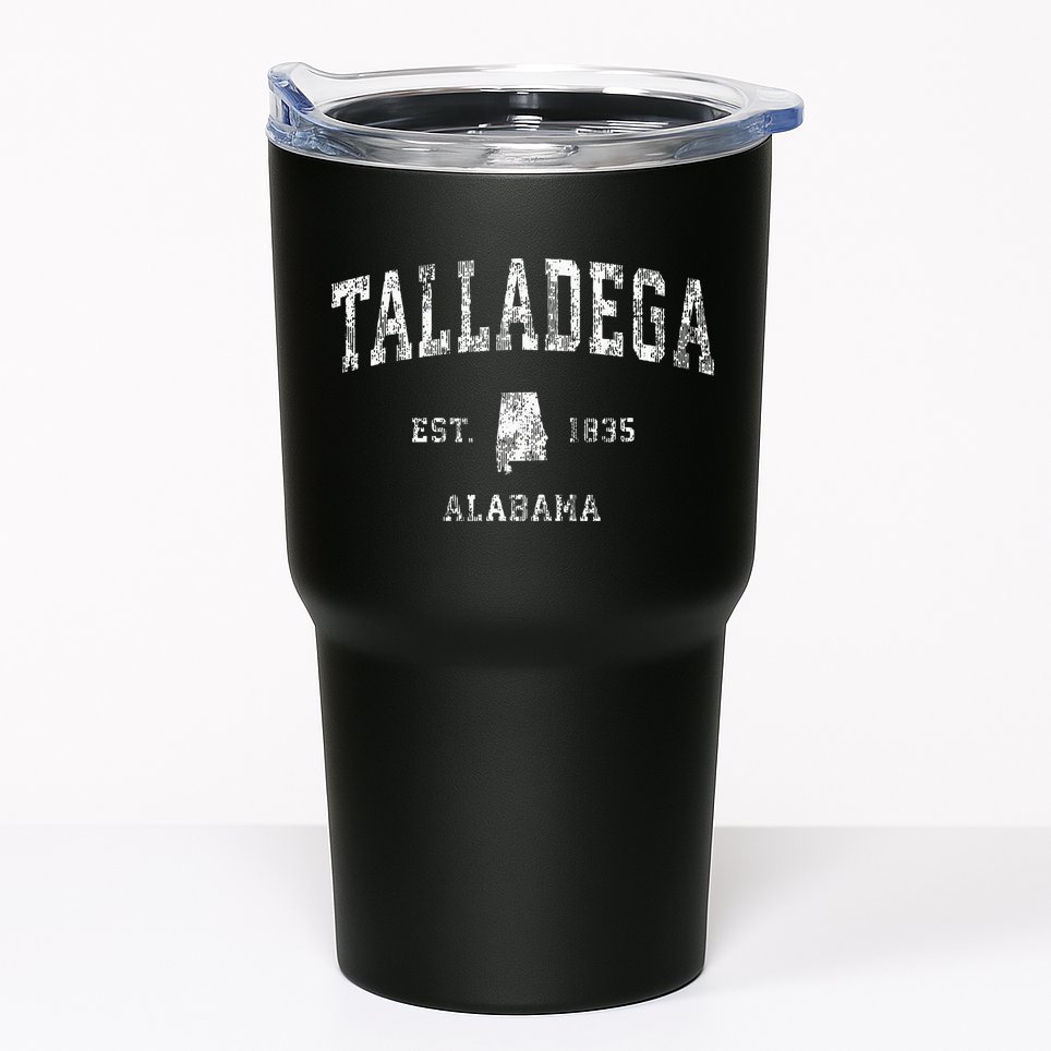 Talladega Alabama Al Vintage Athletic Sports Design Tumbler