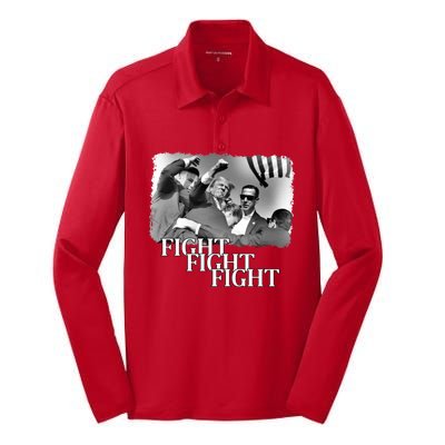 Trump Assassination Attempt Silk Touch Performance Long Sleeve Polo