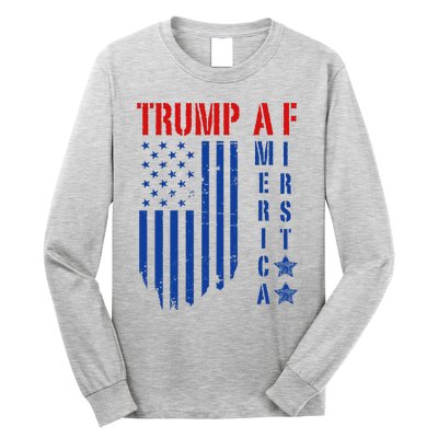 Trump Af America First Ultra Maga Design Long Sleeve Shirt