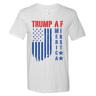 Trump Af America First Ultra Maga Design V-Neck T-Shirt