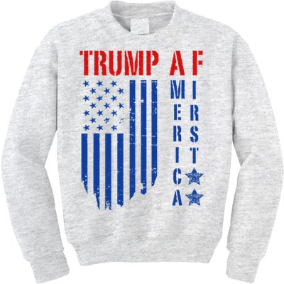 Trump Af America First Ultra Maga Design Kids Sweatshirt