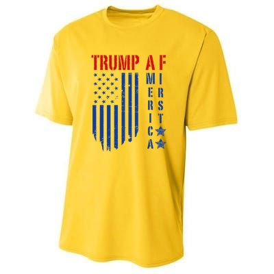 Trump Af America First Ultra Maga Design Youth Performance Sprint T-Shirt