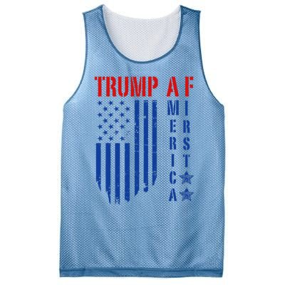 Trump Af America First Ultra Maga Design Mesh Reversible Basketball Jersey Tank