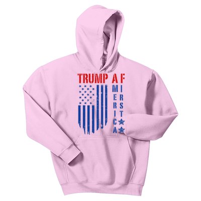 Trump Af America First Ultra Maga Design Kids Hoodie