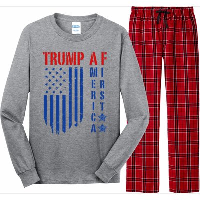 Trump Af America First Ultra Maga Design Long Sleeve Pajama Set