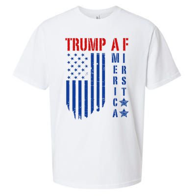 Trump Af America First Ultra Maga Design Sueded Cloud Jersey T-Shirt