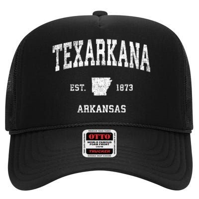 Texarkana Arkansas Ar Vintage Sports High Crown Mesh Back Trucker Hat