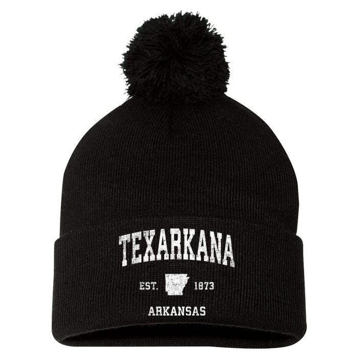 Texarkana Arkansas Ar Vintage Sports Pom Pom 12in Knit Beanie