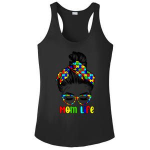 Th Autistic Autism Awareness Mom Life Gift Mom Funny Gift Ladies PosiCharge Competitor Racerback Tank