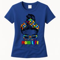 Th Autistic Autism Awareness Mom Life Gift Mom Funny Gift Women's T-Shirt