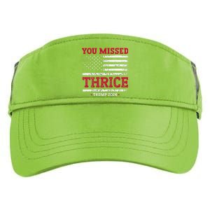 Trump Assassination Attempt Trump 2024 You Missed Thrice Adult Drive Performance Visor