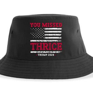 Trump Assassination Attempt Trump 2024 You Missed Thrice Sustainable Bucket Hat