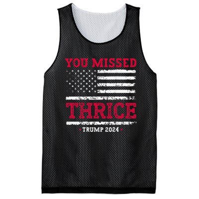 Trump Assassination Attempt Trump 2024 You Missed Thrice Mesh Reversible Basketball Jersey Tank