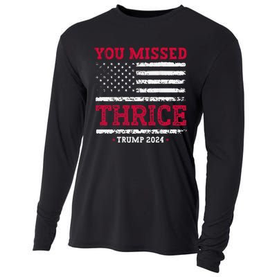 Trump Assassination Attempt Trump 2024 You Missed Thrice Cooling Performance Long Sleeve Crew