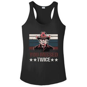 Trump Assassination Attempt Trump 2024 You Missed Twice Ladies PosiCharge Competitor Racerback Tank