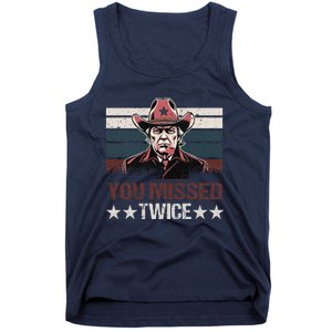 Trump Assassination Attempt Trump 2024 You Missed Twice Tank Top